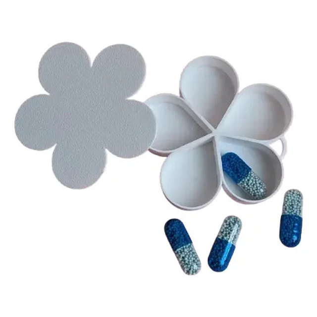 Pastillero De Llavero En Forma De Flor