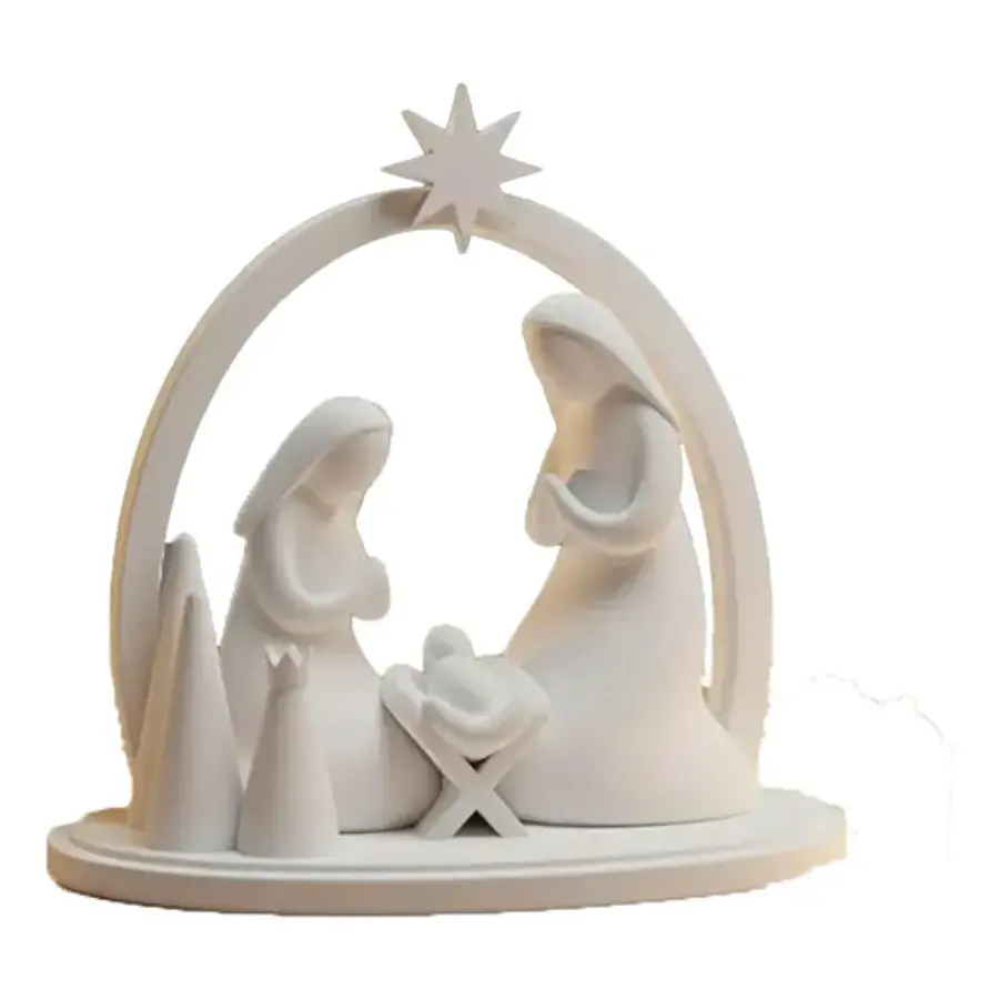 Adorno Navidad - Pesebre Minimalista