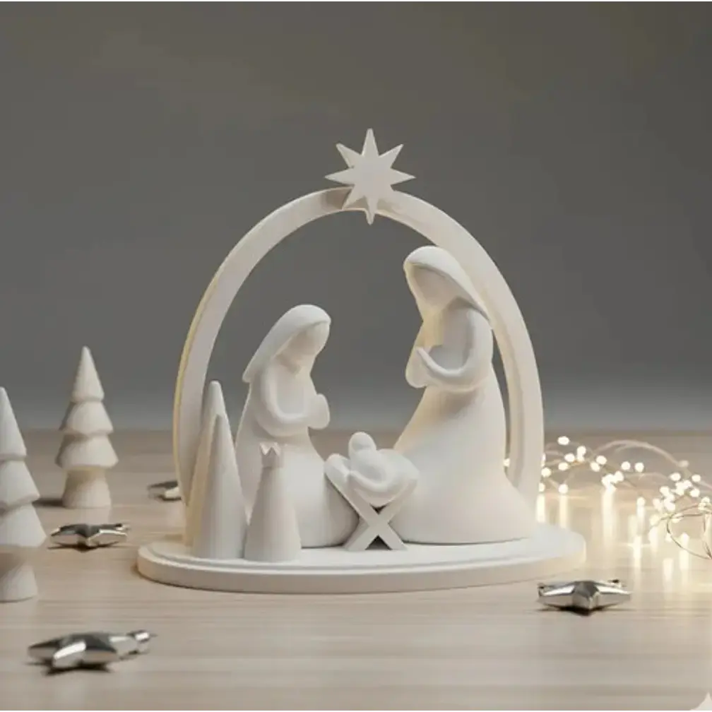 Adorno Navidad - Pesebre Minimalista 2