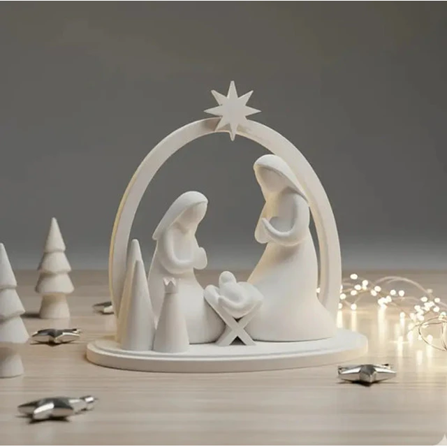 Adorno Navidad - Pesebre Minimalista