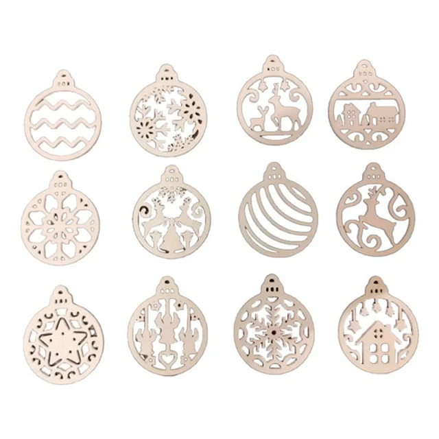 Adornos Navideños Para Árbol (pack 12 Un)