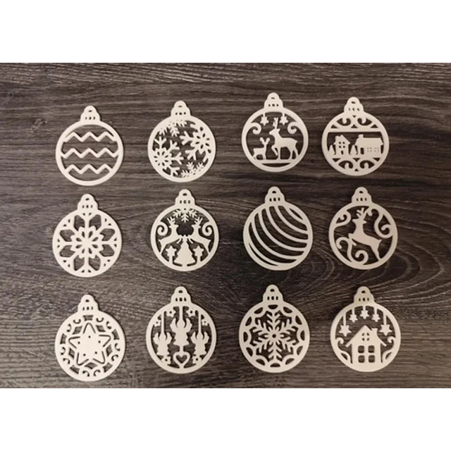 Adornos Navideños Para Árbol (pack 12 Un)