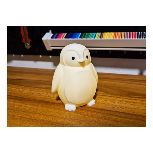 Portavelas Led De Pingüino