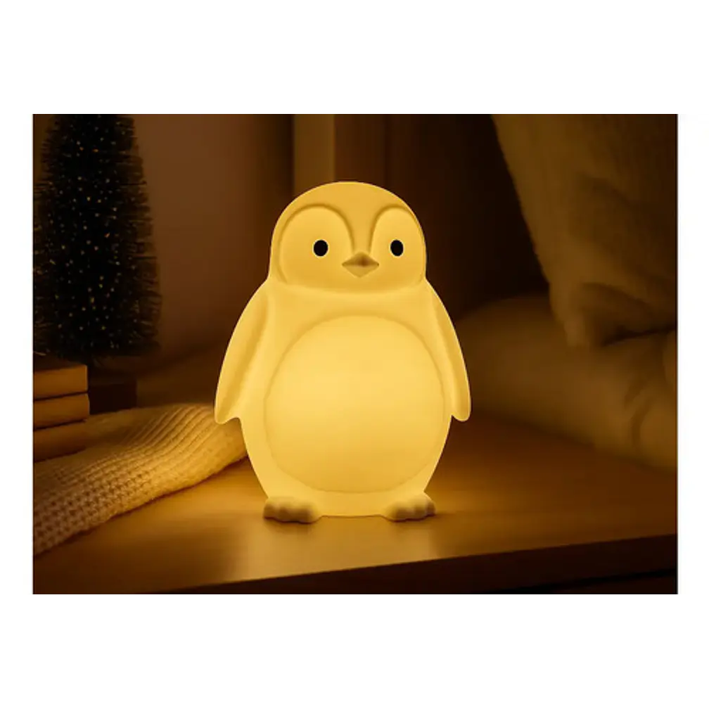Portavelas Led De Pingüino 3