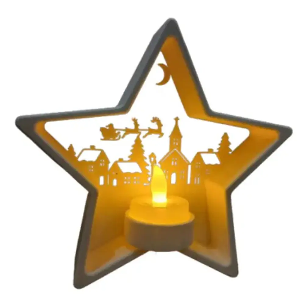 Portavelas Led Estrella Navideña 1