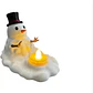 Portavelas Led De Muñeco De Nieve - Miniatura 1