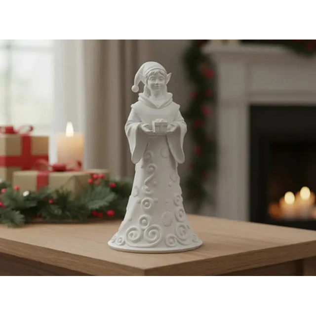Figura Navideña De Elfo Portador De Regalos