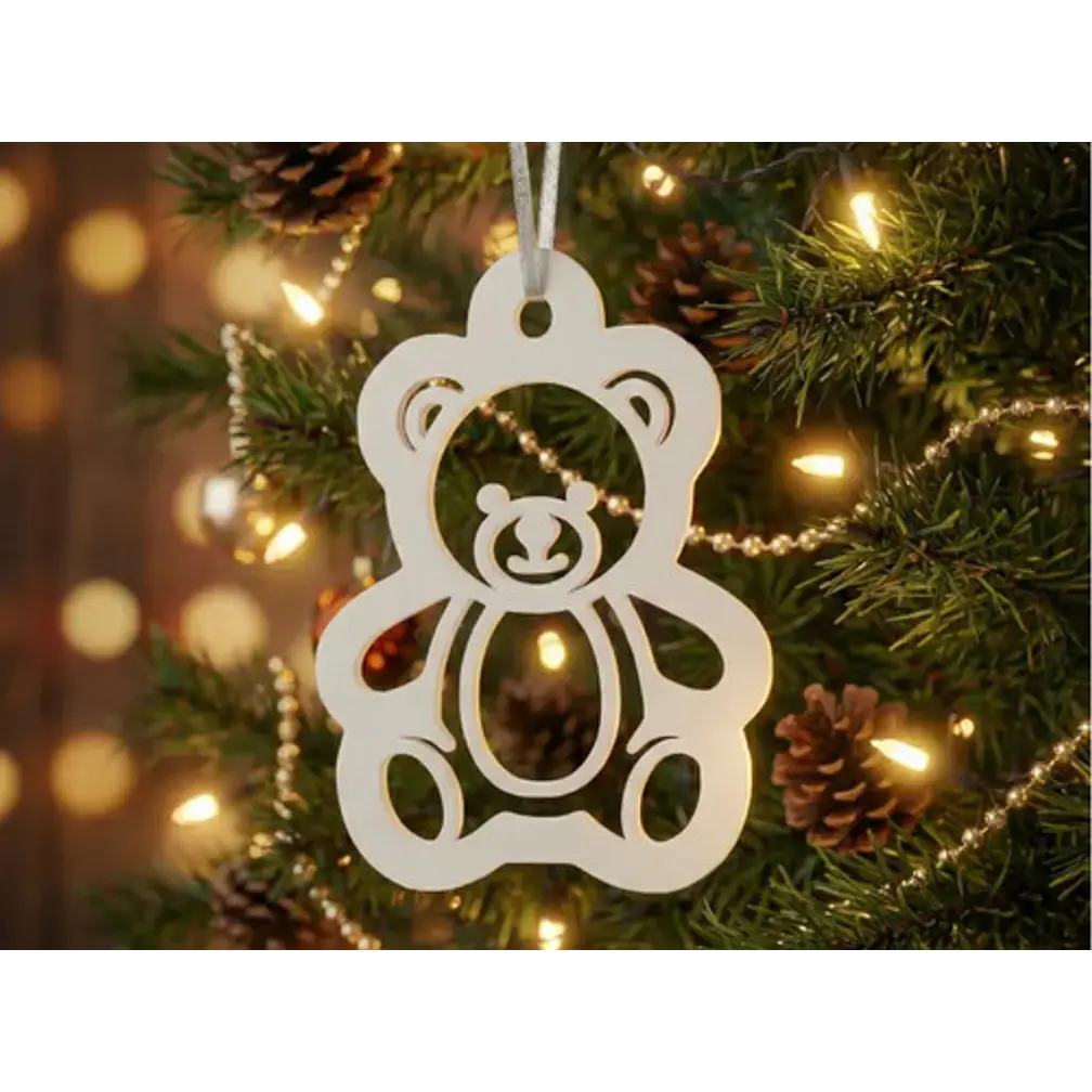 Adorno Decoración Navideña De Oso De Peluche 1