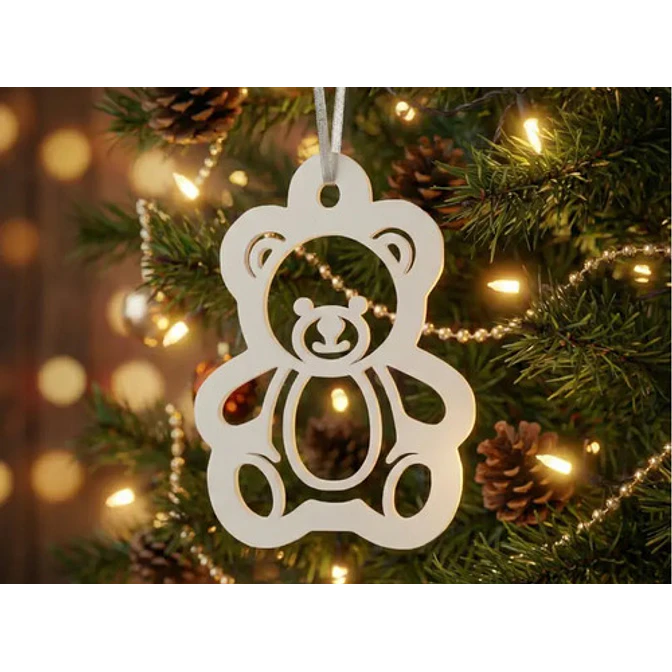 Adorno Decoración Navideña De Oso De Peluche 1