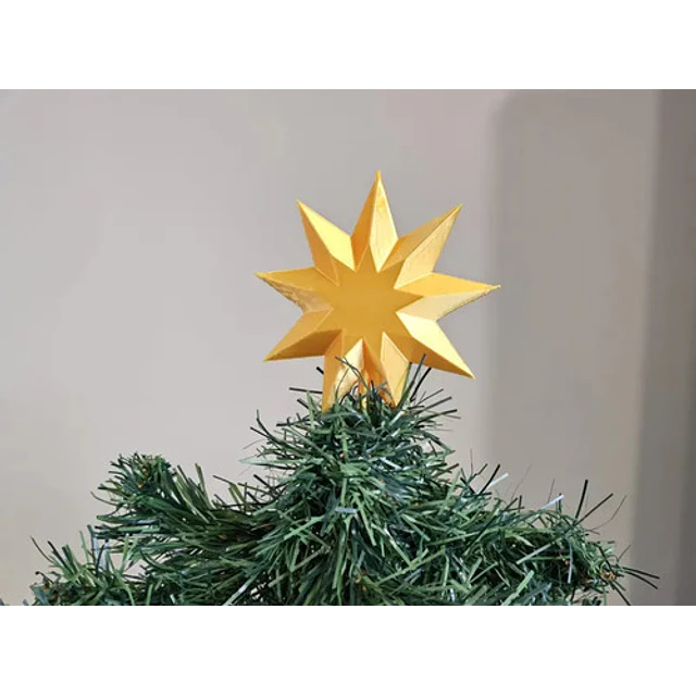 Remate Para Árbol De Navidad - Estrella De 9 Puntas