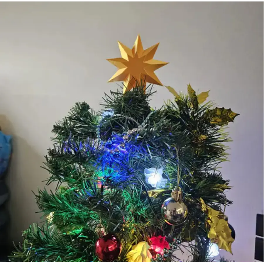 Remate Para Árbol De Navidad - Estrella De 9 Puntas