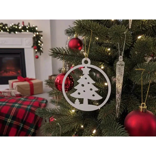 Adorno De Árbol De Navidad  Decoración Navideña Sencilla