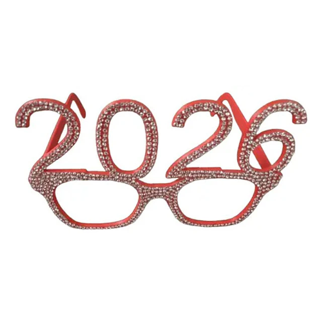 Gafas De Año Nuevo 2026 Color Rojo