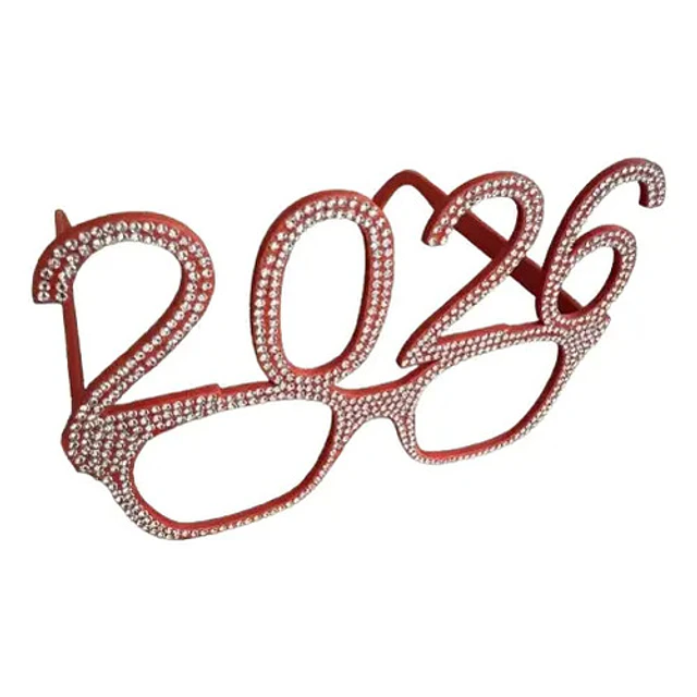 Gafas De Año Nuevo 2026 Color Rojo