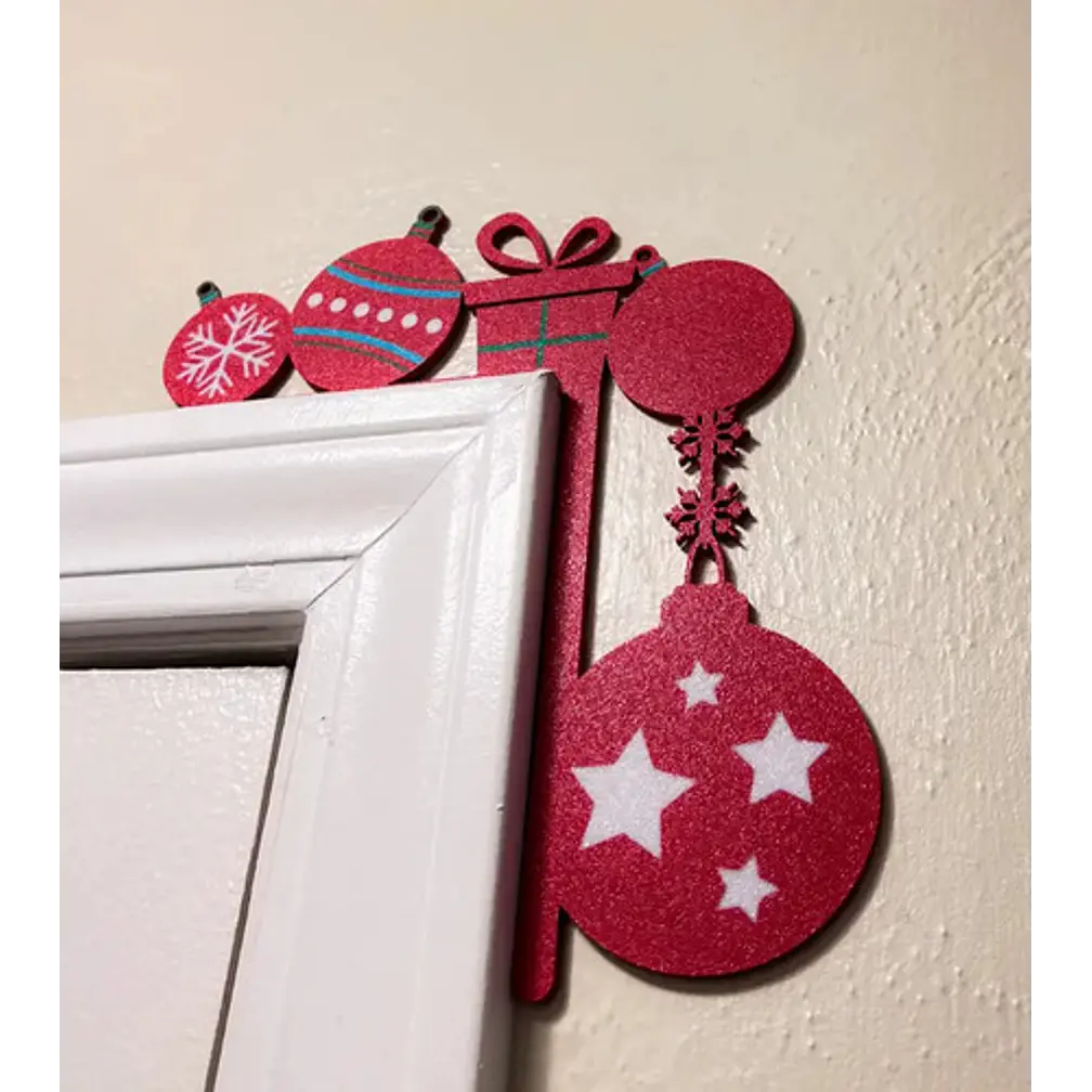 Adorno Navidad - Esquinero Para Puerta Navidad Rojo 4