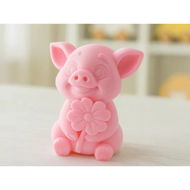 Adorno - Cerdito De La Suerte Rosa Con Trébol