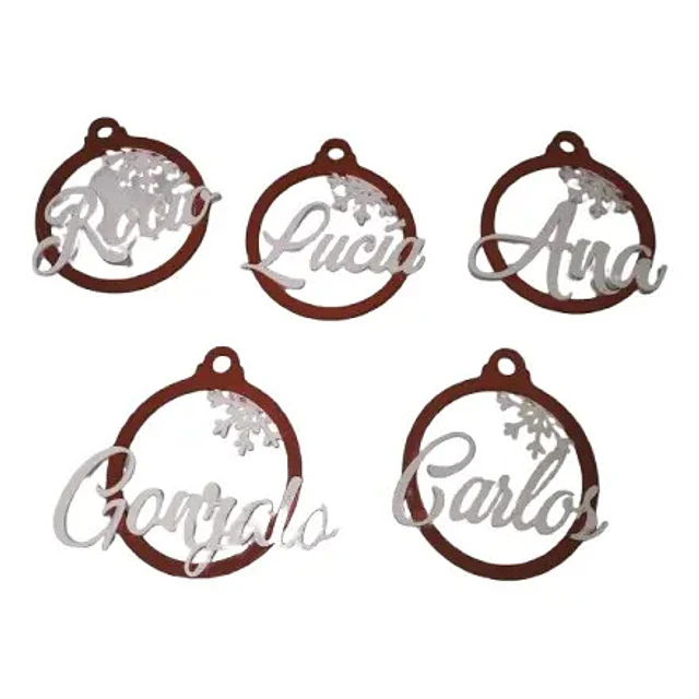 Adorno Navideño - Bolas Personalizadas Pack De 5