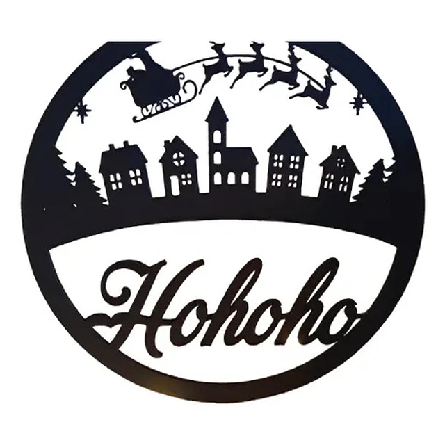 Adorno Navideño - Bolas Estilo Navidad Hohoho Pack De 5