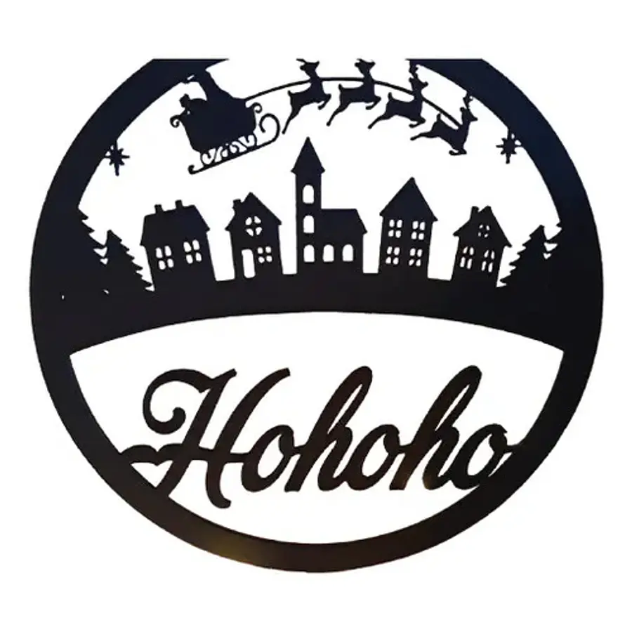 Adorno Navideño - Bolas Estilo Navidad Hohoho Pack De 5