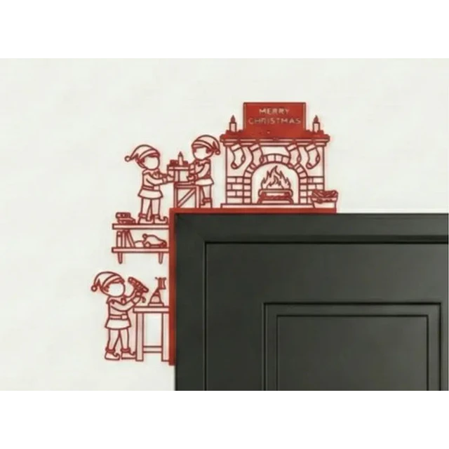 Decoración De Puerta Duendes Navideños