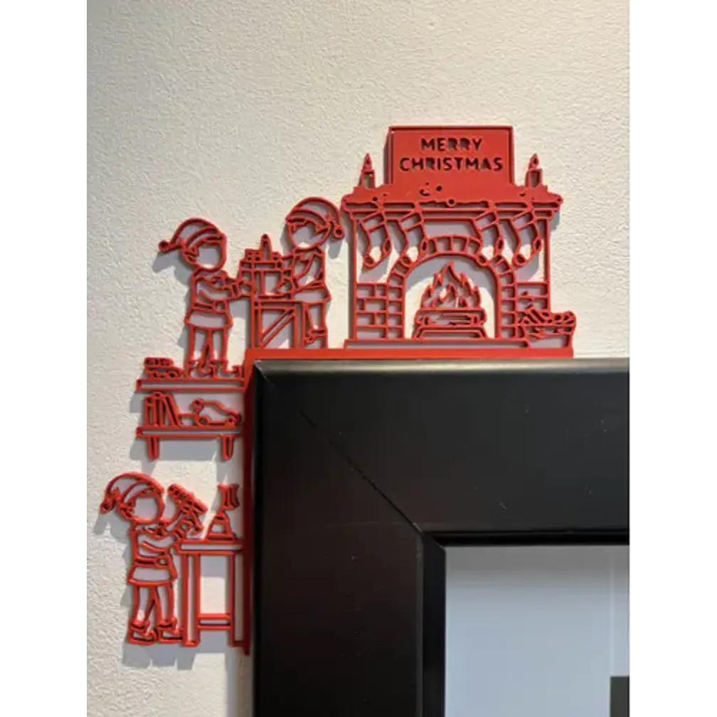 Decoración De Puerta Duendes Navideños 2