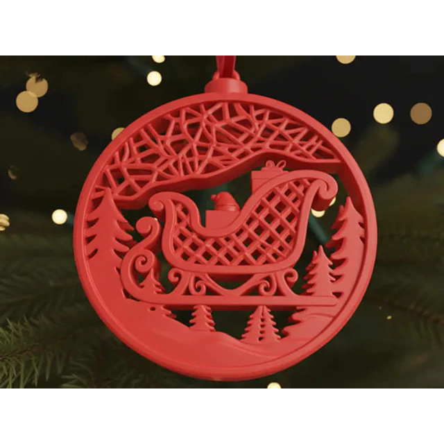 Adorno Navideño De Trineo De Santa