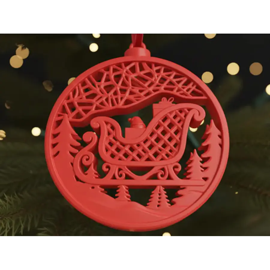 Adorno Navideño De Trineo De Santa