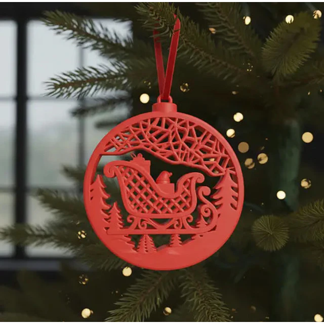 Adorno Navideño De Trineo De Santa