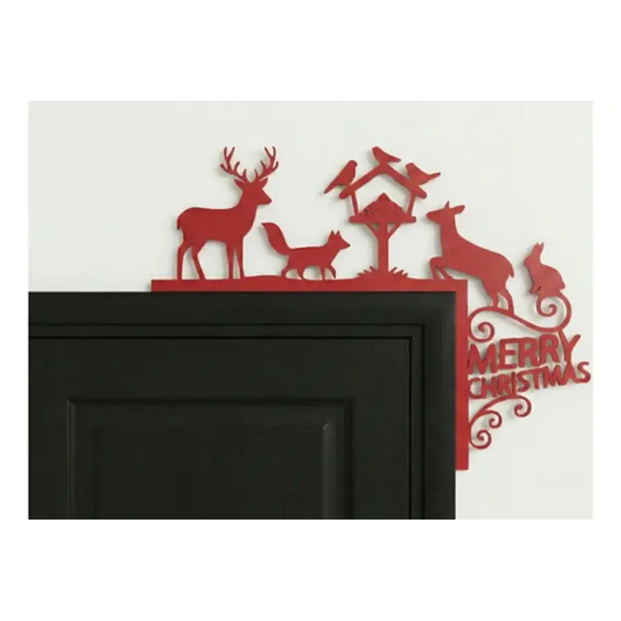 Decoración De Marco De Puerta Navideña Renos Navideños