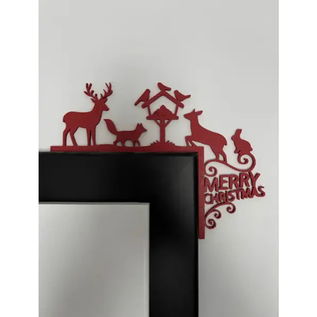 Decoración De Marco De Puerta Navideña Renos Navideños
