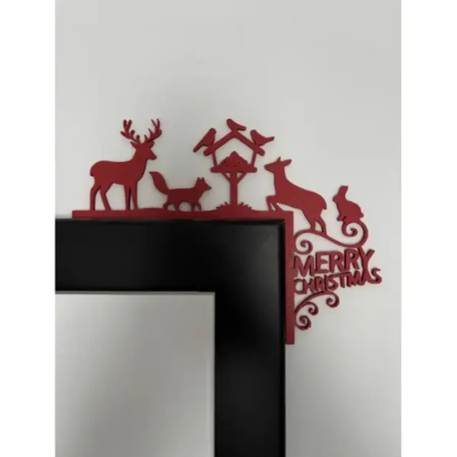 Decoración De Marco De Puerta Navideña Renos Navideños