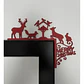 Decoración De Marco De Puerta Navideña Renos Navideños - Miniatura 2