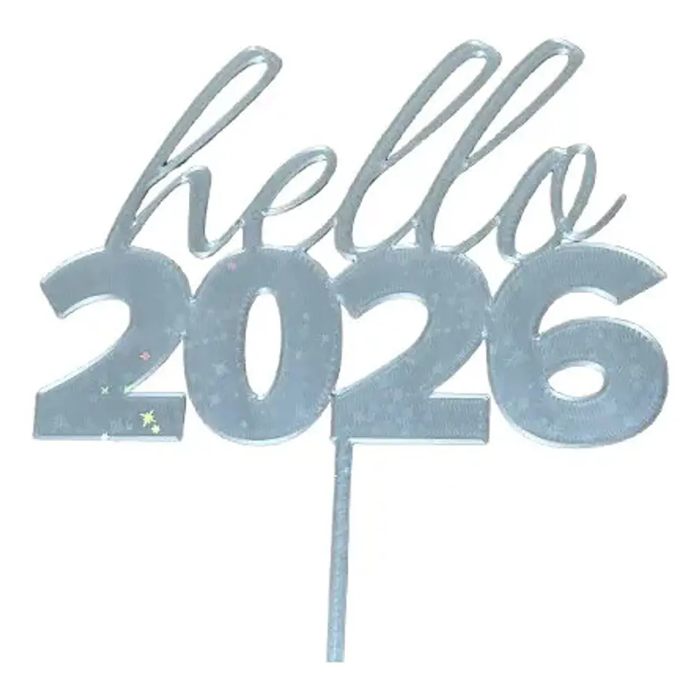 Topper De Pastel De Año Nuevo 2026 2