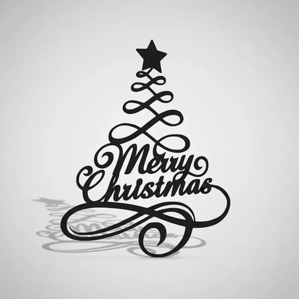 Decoración De Pared De Navidad Negro 1