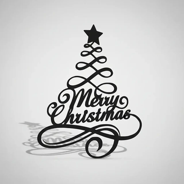 Decoración De Pared De Navidad Negro