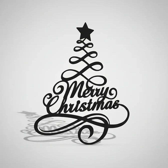 Decoración De Pared De Navidad Negro 1