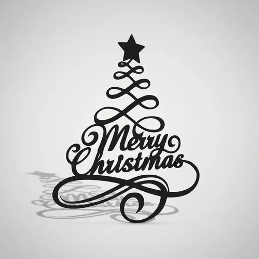 Decoración De Pared De Navidad Negro