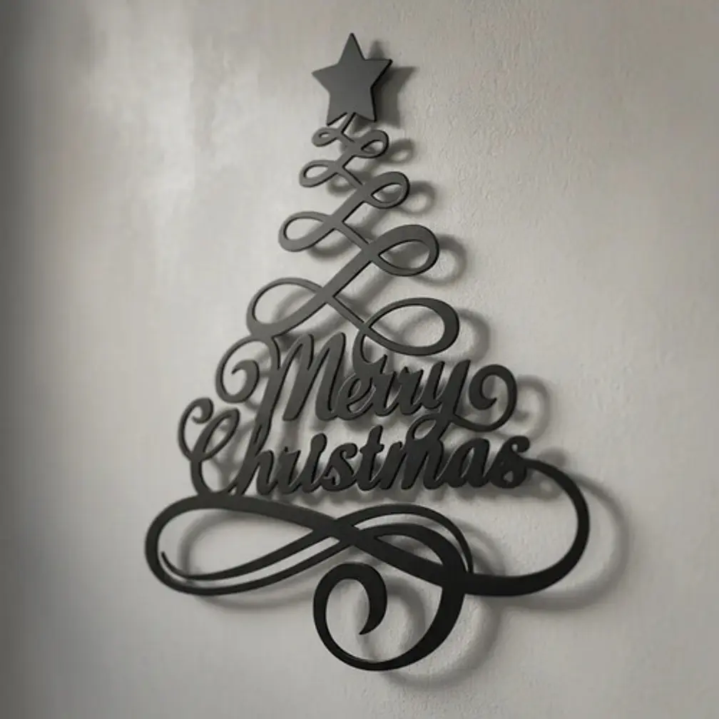 Decoración De Pared De Navidad Negro 2
