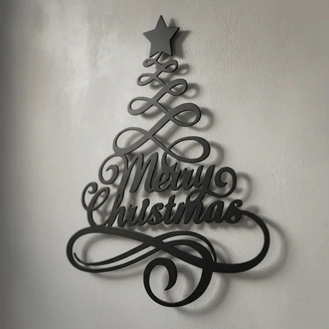 Decoración De Pared De Navidad Negro 2