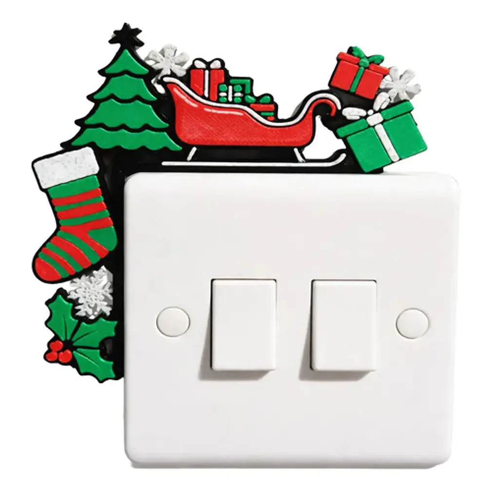 Adorno Para Interruptor - Trineo Santa 1