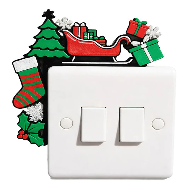 Adorno Para Interruptor - Trineo Santa