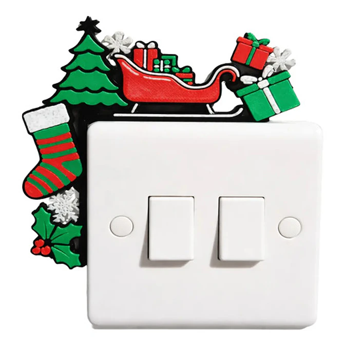 Adorno Para Interruptor - Trineo Santa 1