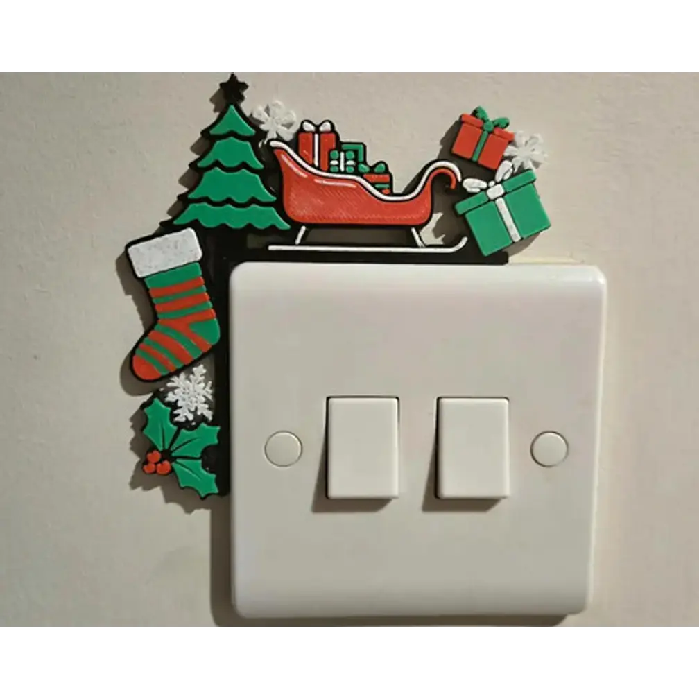Adorno Para Interruptor - Trineo Santa 2