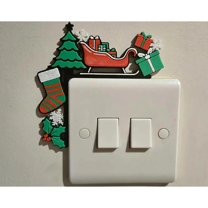 Adorno Para Interruptor - Trineo Santa 2