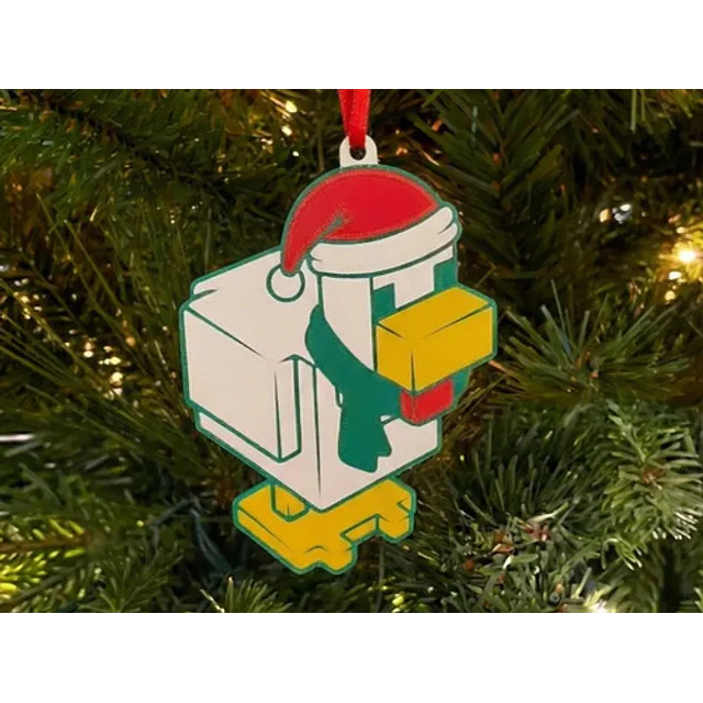 Adorno De Navidad De Pollo Minecraft