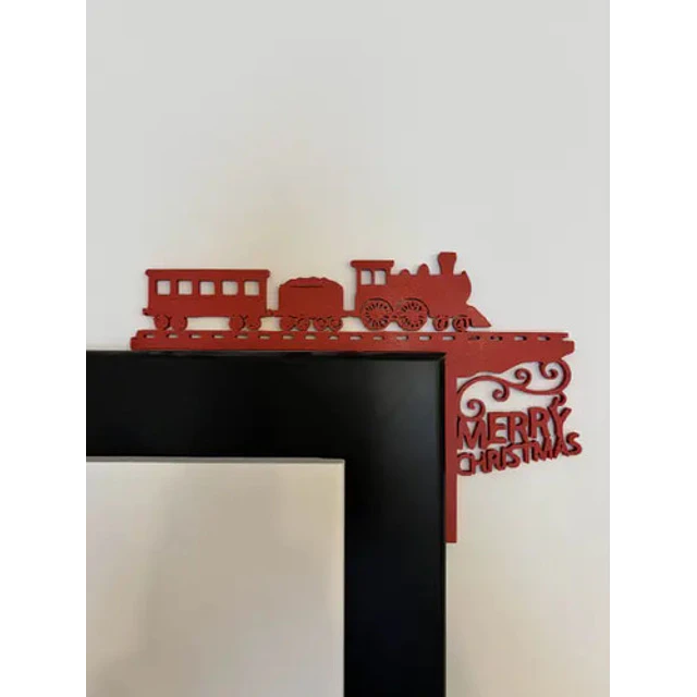 Decoración De Puerta Navideña Trenes