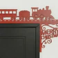 Decoración De Puerta Navideña Trenes - Miniatura 2