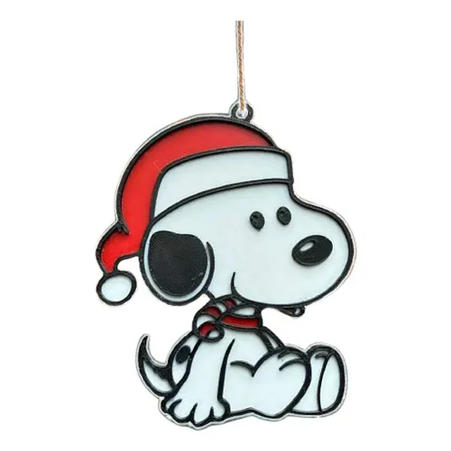 Adorno Navideño - Snoopy Con Gorro De Santa