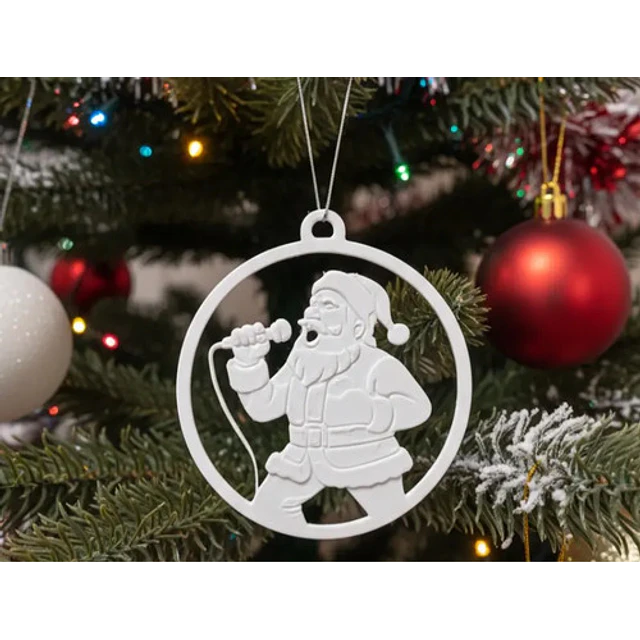 Adorno Navideño De Santa Rockero