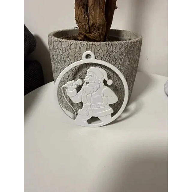 Adorno Navideño De Santa Rockero